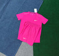 Ensemble Nike Running t-shirt et short rose fuchsia