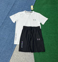 Ensemble Under Armour UA-Spec t-shirt blanc et short noir