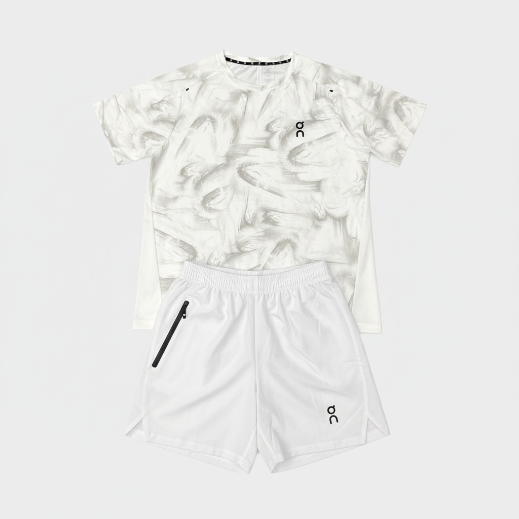 Ensemble Running Blanc